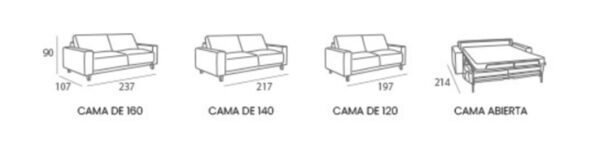 Sofa cama italiano snt Faina - Imagen 5