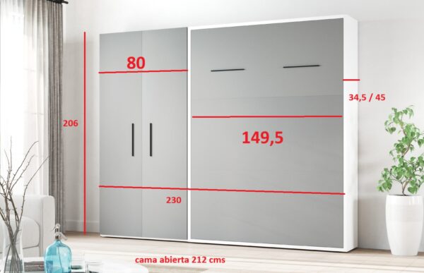 Cama abatible con armario Nova - Imagen 4