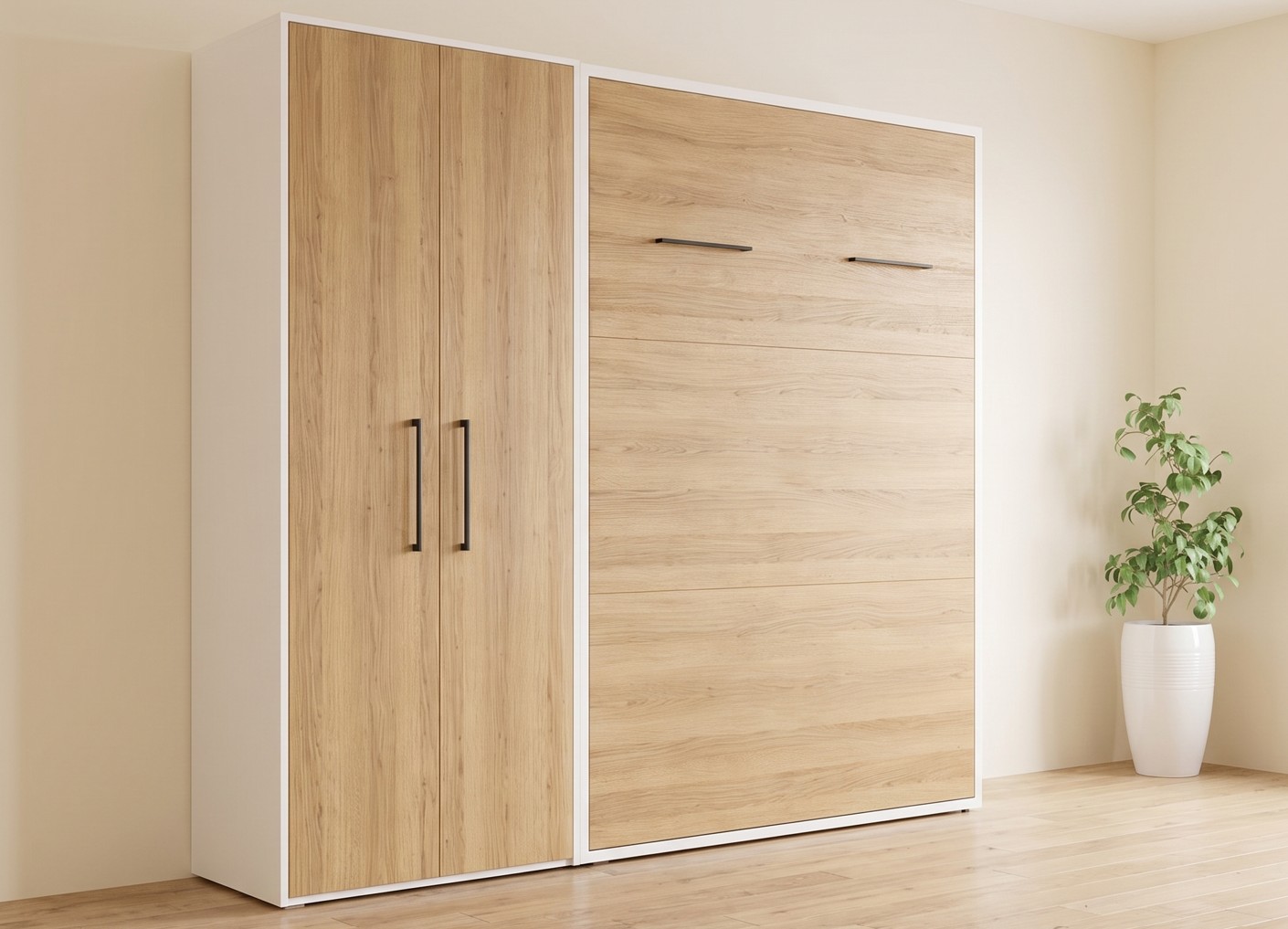 Cama abatible Nova 135×190 con armario