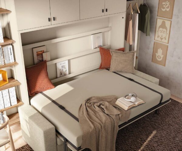 Cama de matrimonio abatible con sofa - Imagen 2