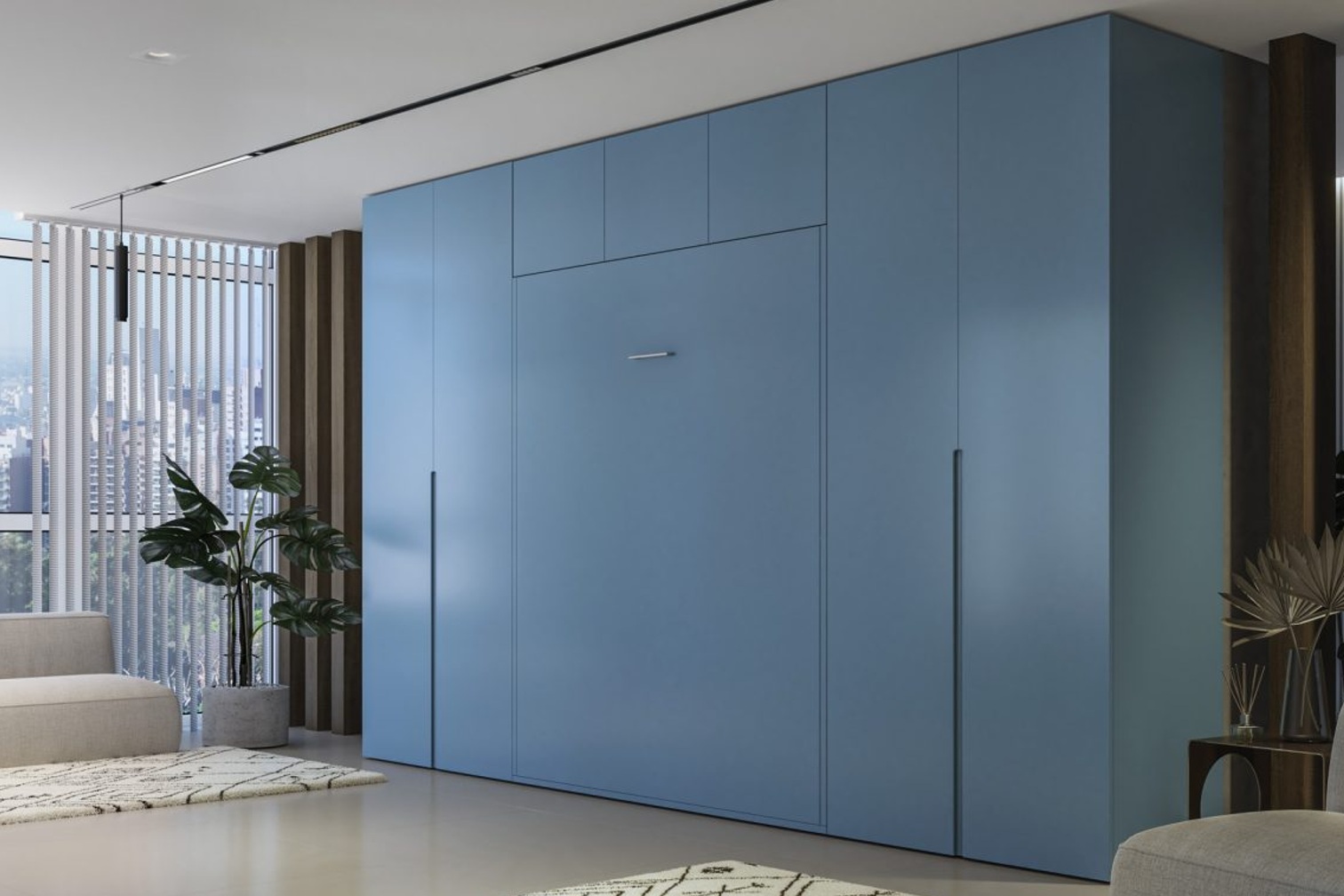 Composición con cama abatible vertical