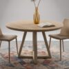 Mesa de comedor redonda extensible 5032 con pata central