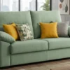 Sofá cama italiano Free verde con apertura fácil en Badalona