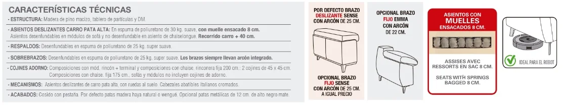 Sofa chaise longue iSense - Imagen 6