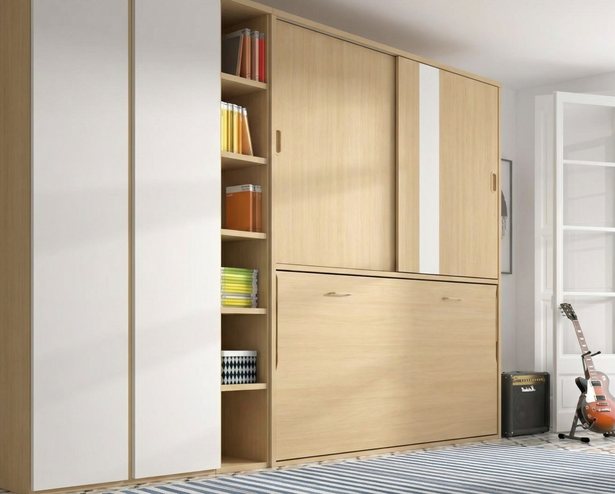 CAMA ABATIBLE CON ARMARIO FORMAS EVOLUTION 105 - Imagen 4