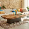 mesa elevable extensible de centro a comedor eléctrica moderna