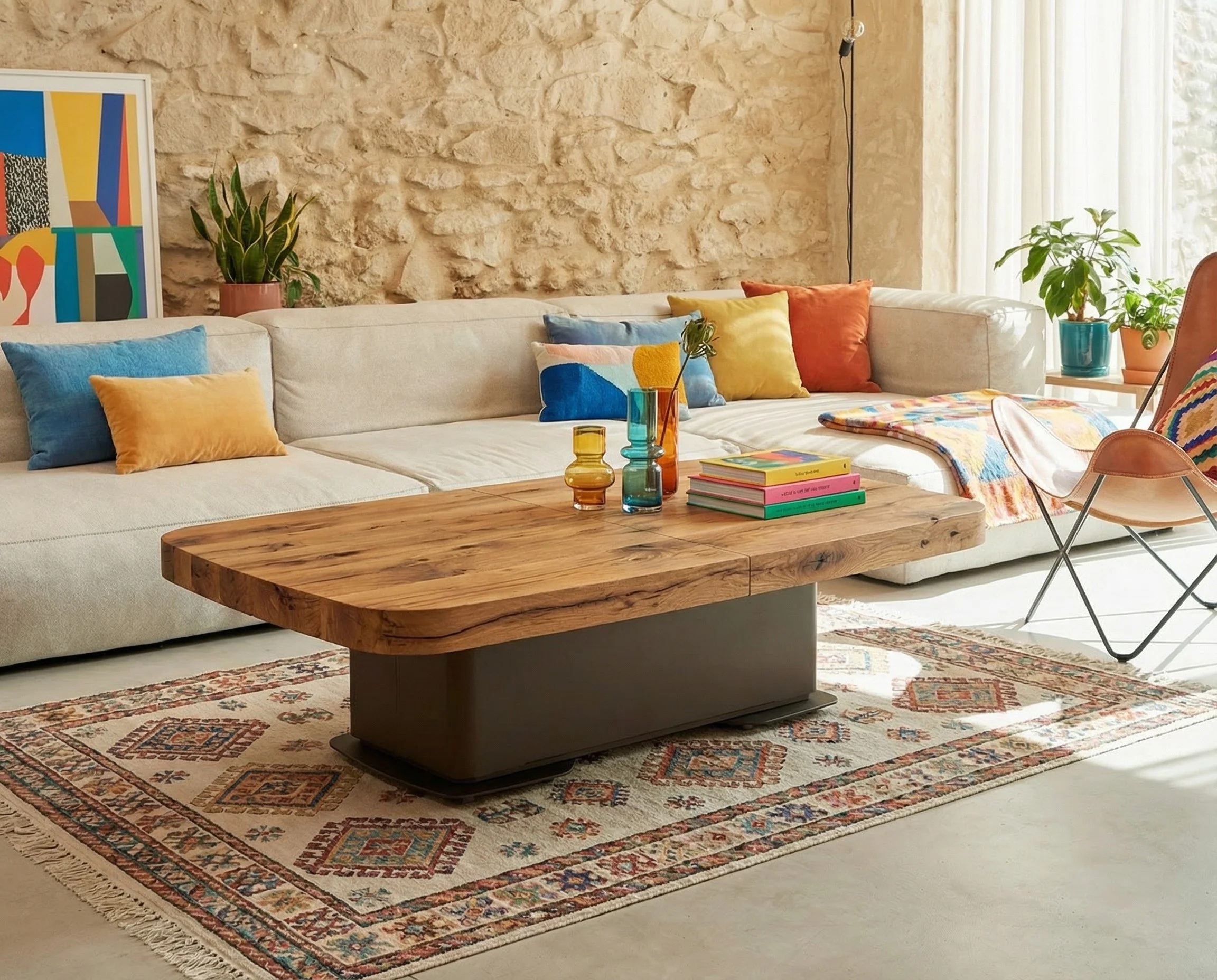 mesa elevable extensible de centro a comedor eléctrica moderna