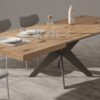 Mesa Athenas de Pemi con pie central metálico y apertura automática
