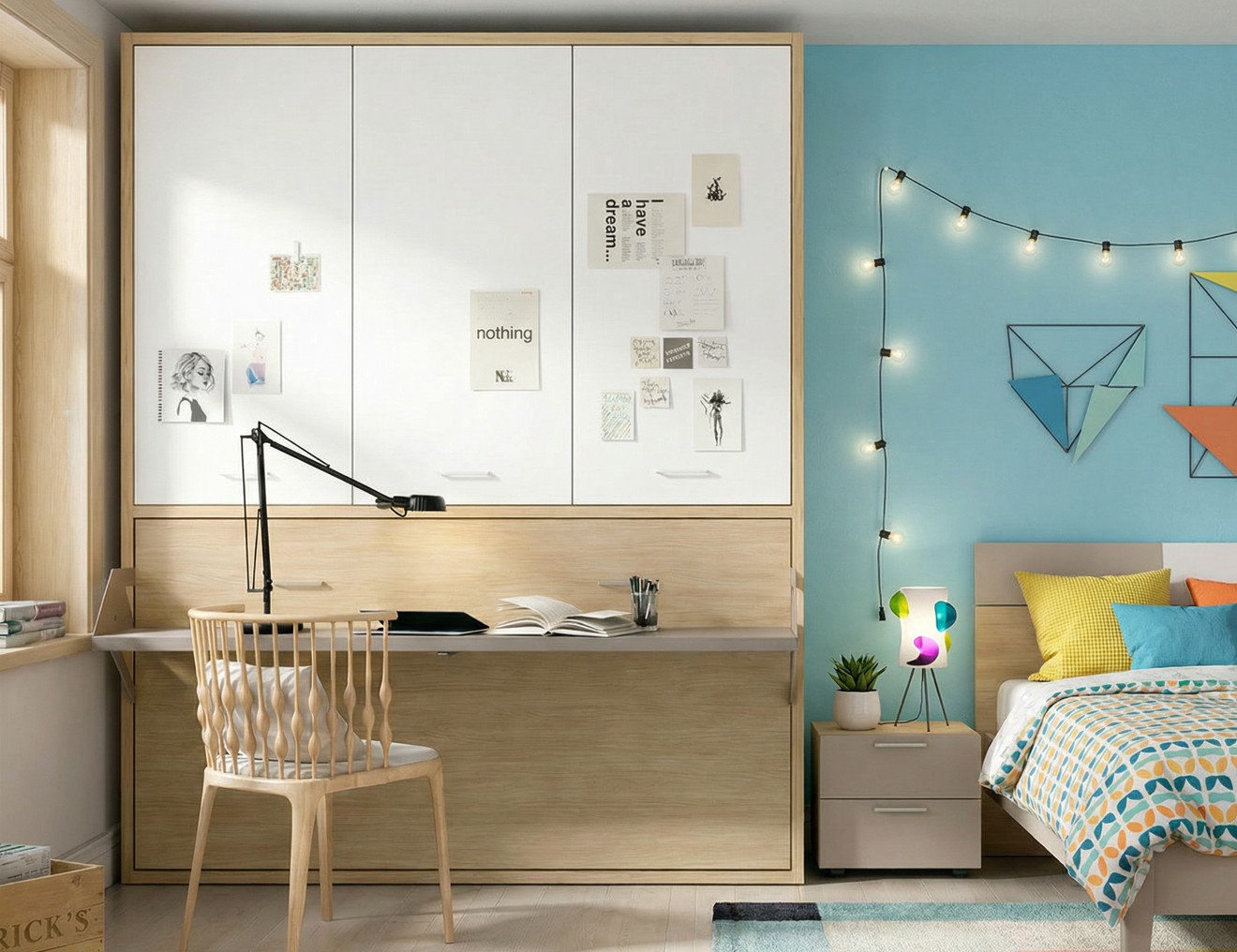 Cama abatible con escritorio sonrie 105x190 - Imagen 6