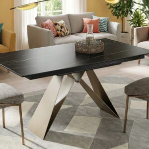 Mesa extensible sobre porcelanico