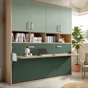 Cama abatible con armario superior rmb 90x190