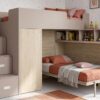 Litera ROS con cama abatible inferior y armario XL para dormitorio juvenil