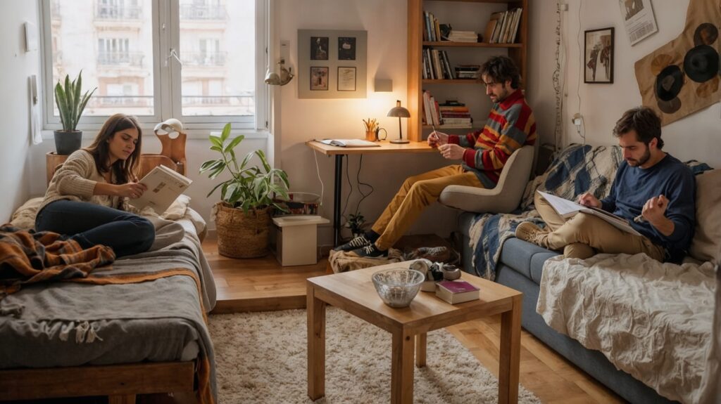 habitación, piso compartido