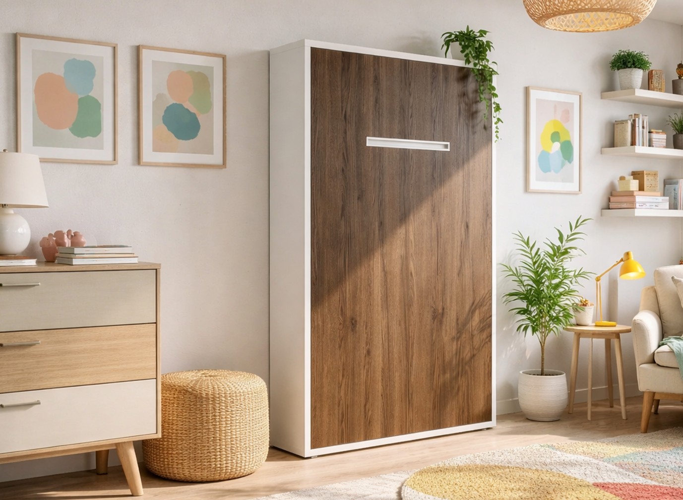 CAMA ABATIBLE VERTICAL 105X190 NOVA.