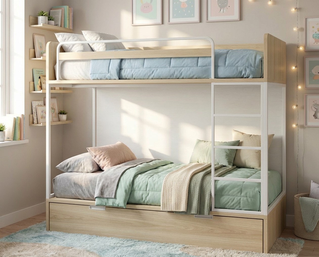 LITERA CON CAMA EXTRAIBLE.