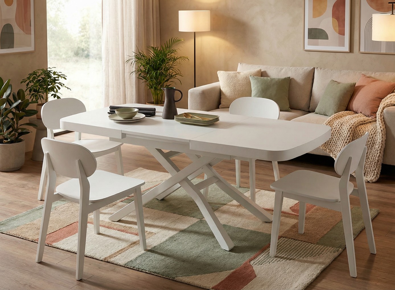 MESA ELEVABLE CENTRO/COMEDOR EXTENSIBLE LONG WAY.