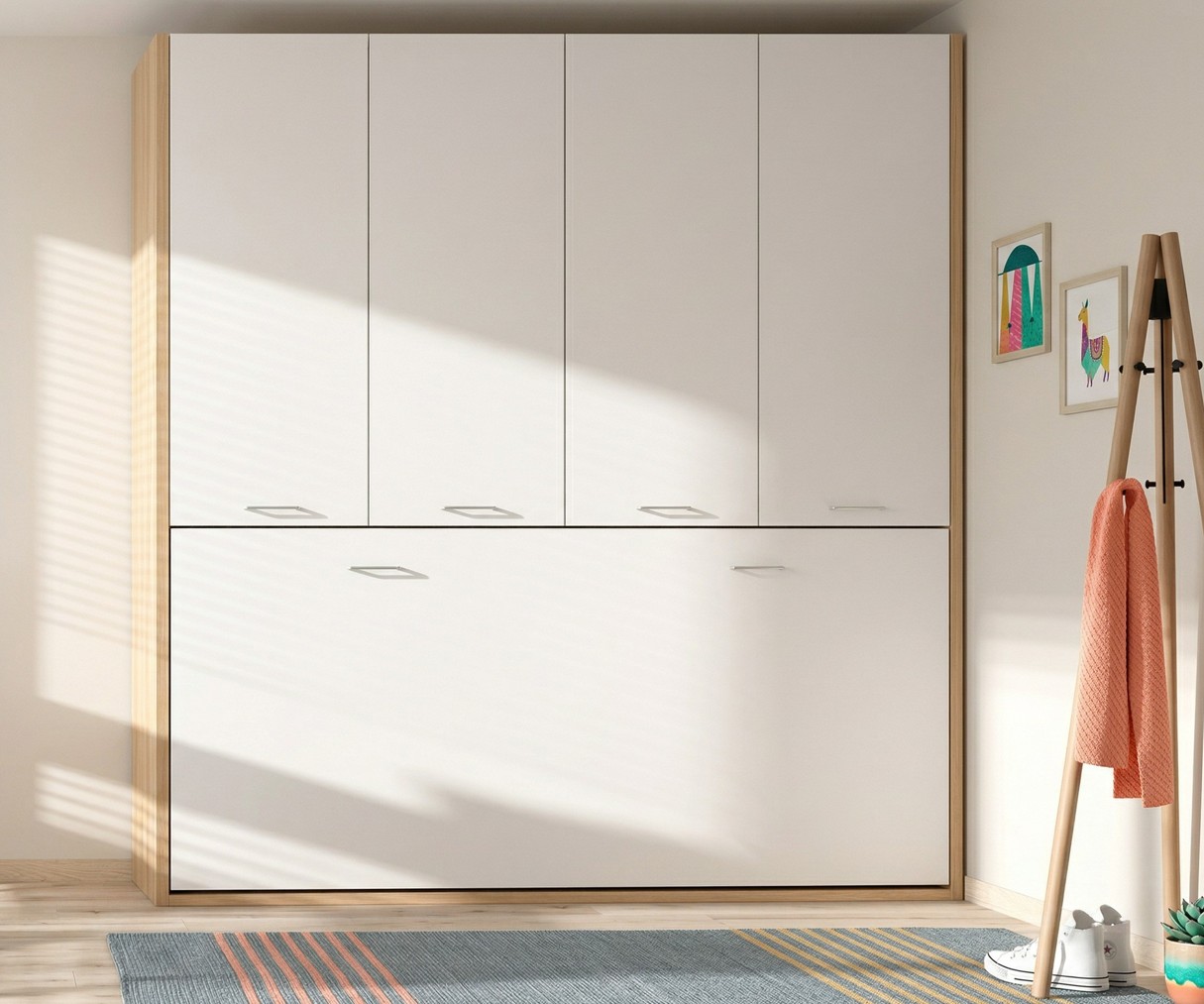 CAMA ABATIBLE CON ARMARIO SUPERIOR BSC4.