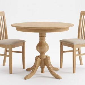 Mesa de comedor extensible Arte 100 redonda con pie central