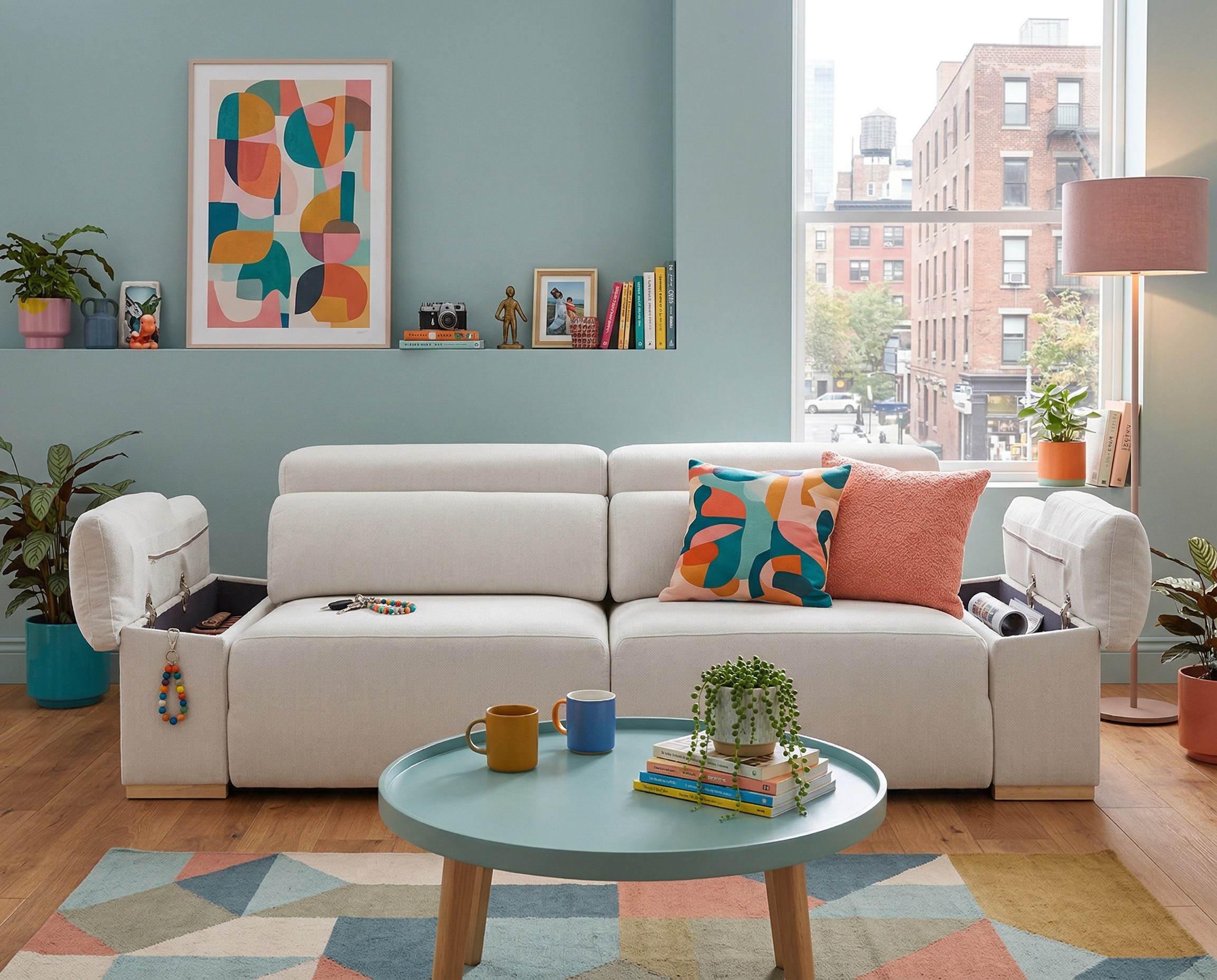 Sofa con asientos deslizantes Duo. - Imagen 2