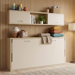 Cama abatible con estanteria superior en Badalona