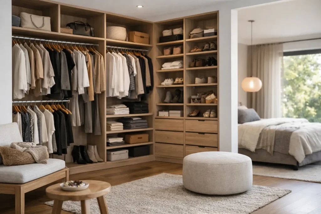 Vestidores abiertos para casa: cómo elegirlos