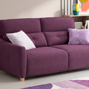 Sofá cama italiano Gio con diseño moderno y cabezales abatibles