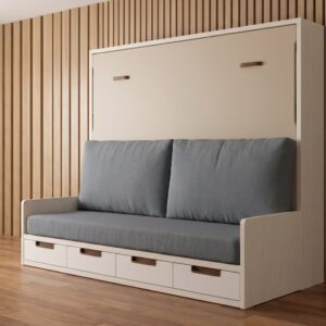 Cama abatible con sofá 150 de matrimonio