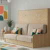Cama abatible con sofá Nova120 con cajones y arcón