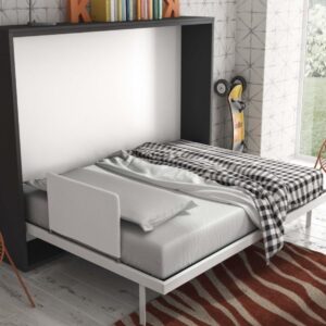 Cama abatible horizontal de matrimonio 140x190 abierta