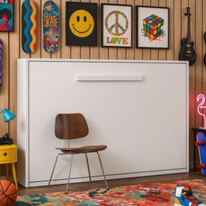 Cama abatible horizontal Nova 135x190 en dormitorio juvenil