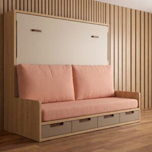 Cama abatible matrimonio con sofá FRM 135 en Badalona y Barcelona