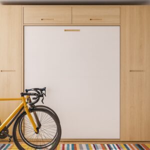 Cama abatible vertical 135 de matrimonio con armarios en Badalona y Barcelona