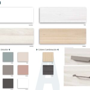 Colores disponibles para cama abatible vertical 135 de matrimonio