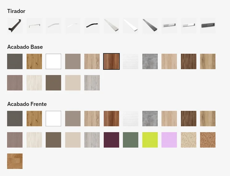 Colores disponibles para litera abatible de matrimonio Nova