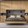 Dormitorio puente matrimonio RMBO con armario y altillo superior