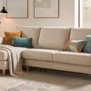 Sofa cama con chaise longue Flora