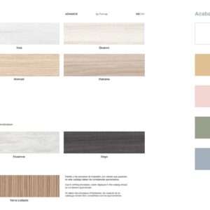 Muestrario de colores para litera abatible horizontal F409