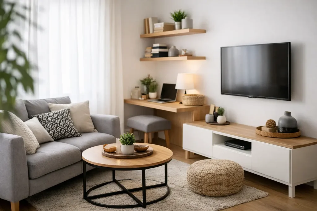 Cómo aprovechar espacio en un salón pequeño
