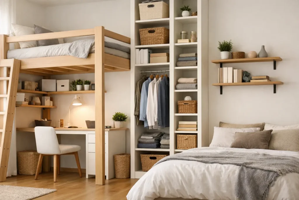 Cómo aprovechar espacio vertical dormitorio