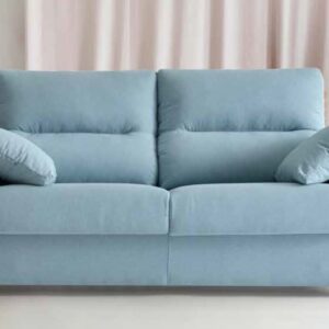 Sofá cama italiano Petit 140x190 en salón color azul