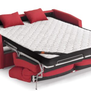 Sofá cama italiano Petit con cama abierta de 140x190