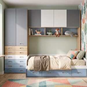Habitación juvenil Advance con armario, cama y almacenaje