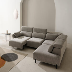Chaiselongue Aloe con asientos deslizantes extendidos