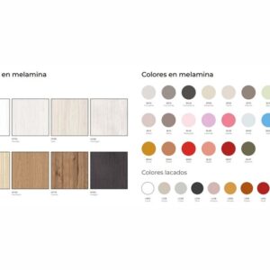 Carta de colores y acabados para litera juvenil Ros