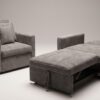 Sillón cama individual Oslo cerrado y abierto como cama auxiliar