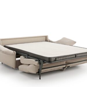 Sofá cama Verona abierto con cama útil de 140x200