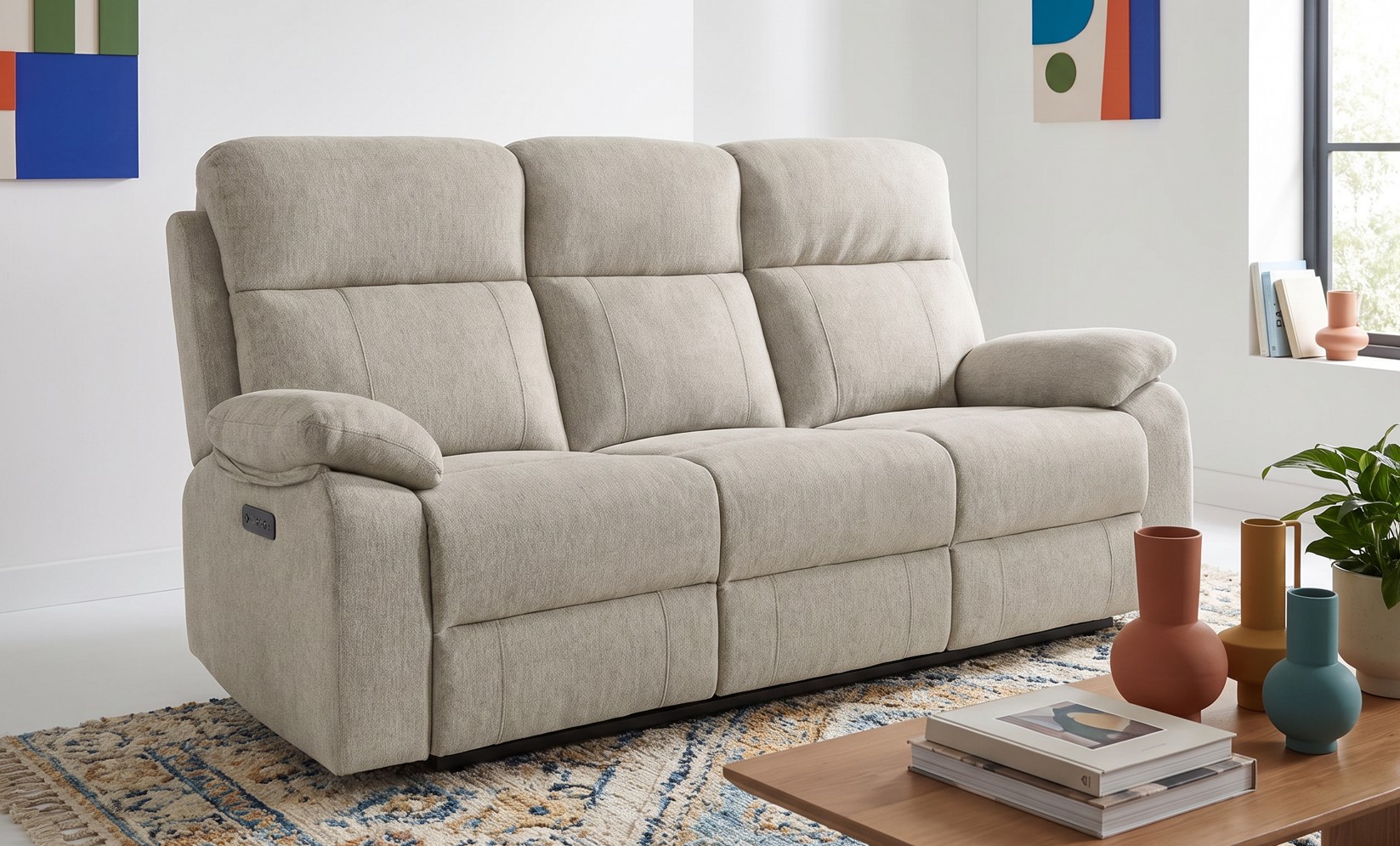 Sofá relax eléctrico Aura 3 plazas