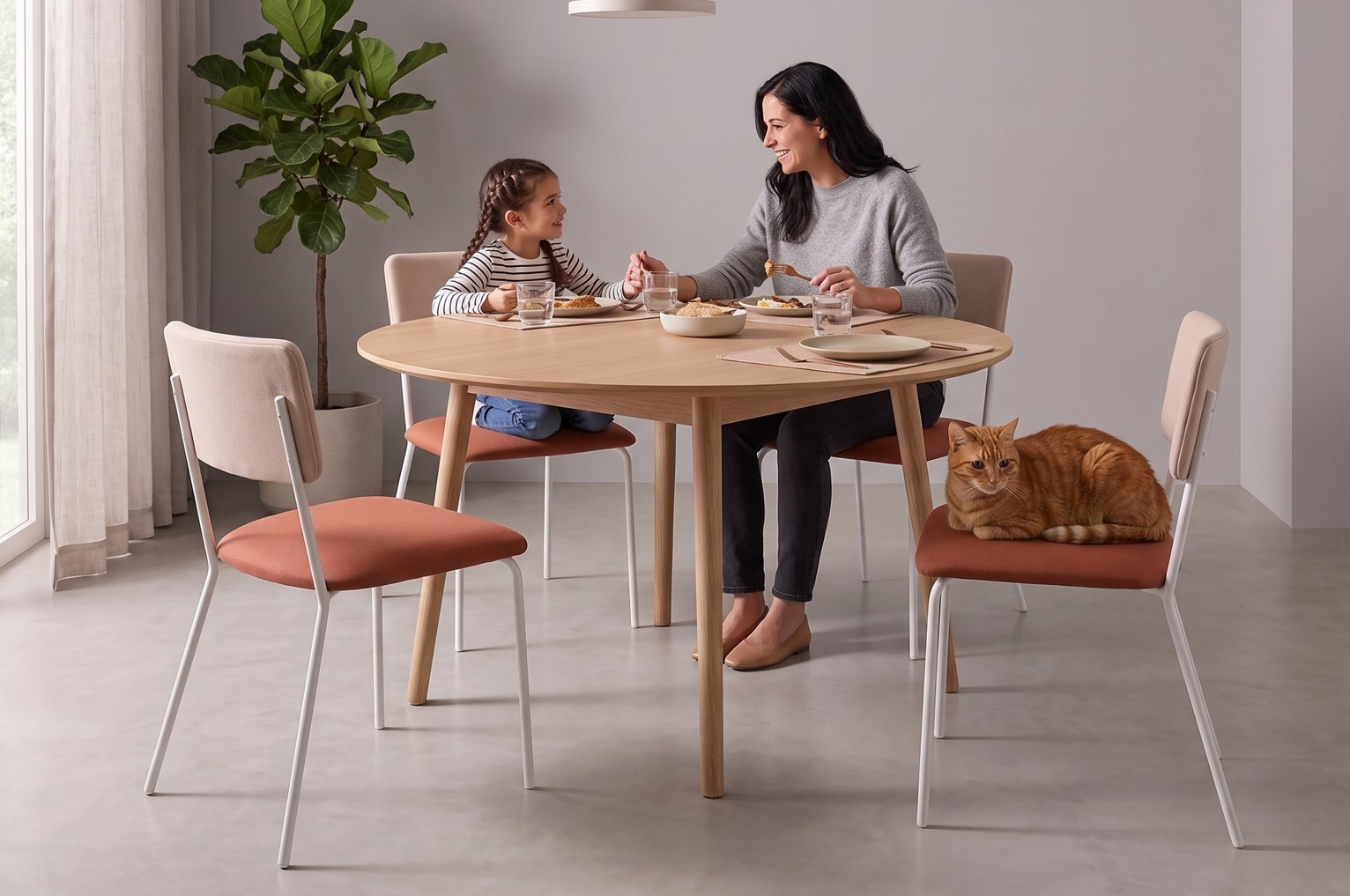 Silla de comedor Class | Tapizada con patas metálicas - Imagen 5