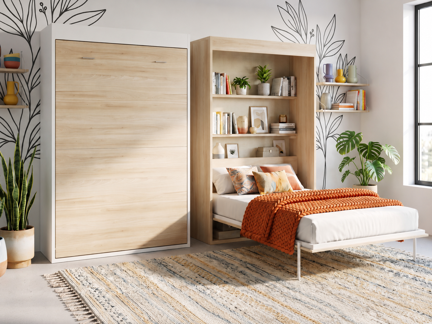Cama abatible de matrimonio Win 135x190 - Muebles Detena