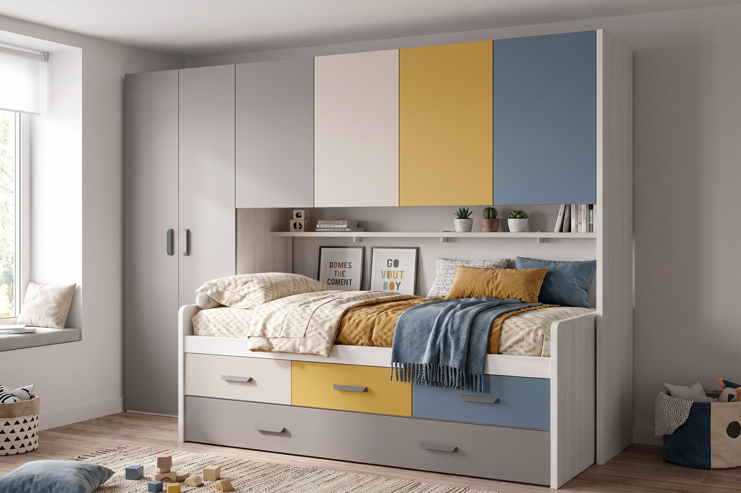 Dormitorio puente juvenil Colors